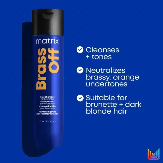Matrix Brass Off Shampoo –  Blue, Neutralising Shampoo for Brunette Hair - 300ml - Image 5