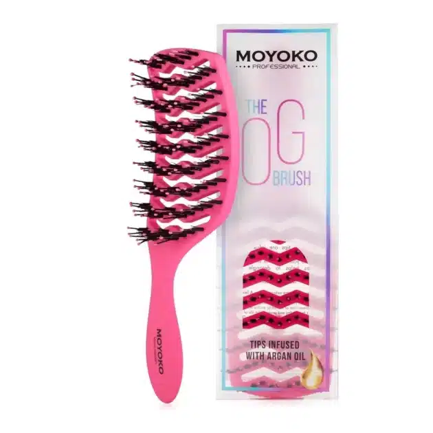 Mycro Keratin Moyoko Detangle Brush Pink - Image 2