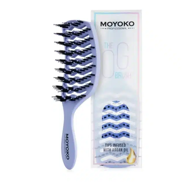 Mycro Keratin Moyoko Detangle Brush Purple - Image 2