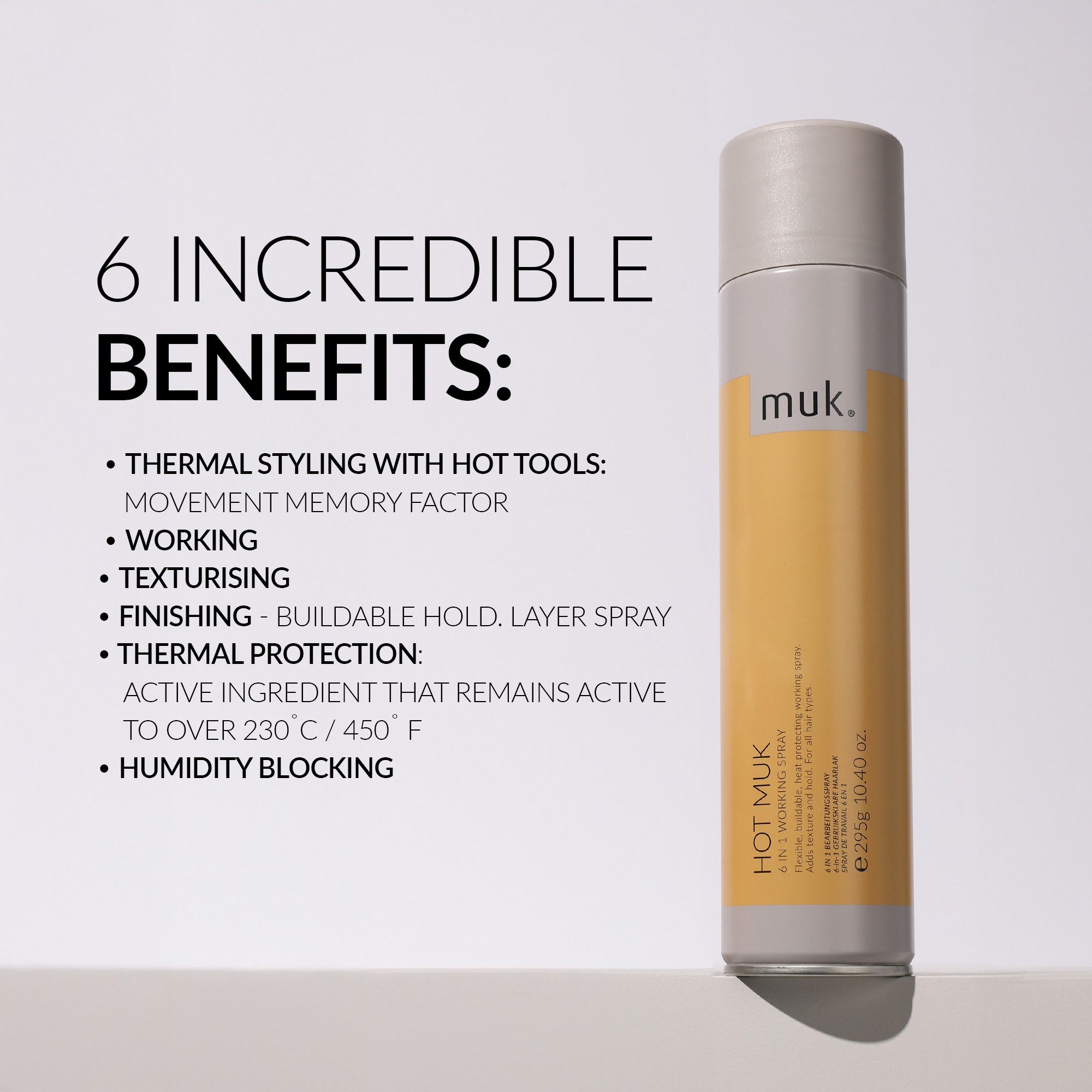 muk Hot muk 6 in 1 Working Spray 295g - Image 4