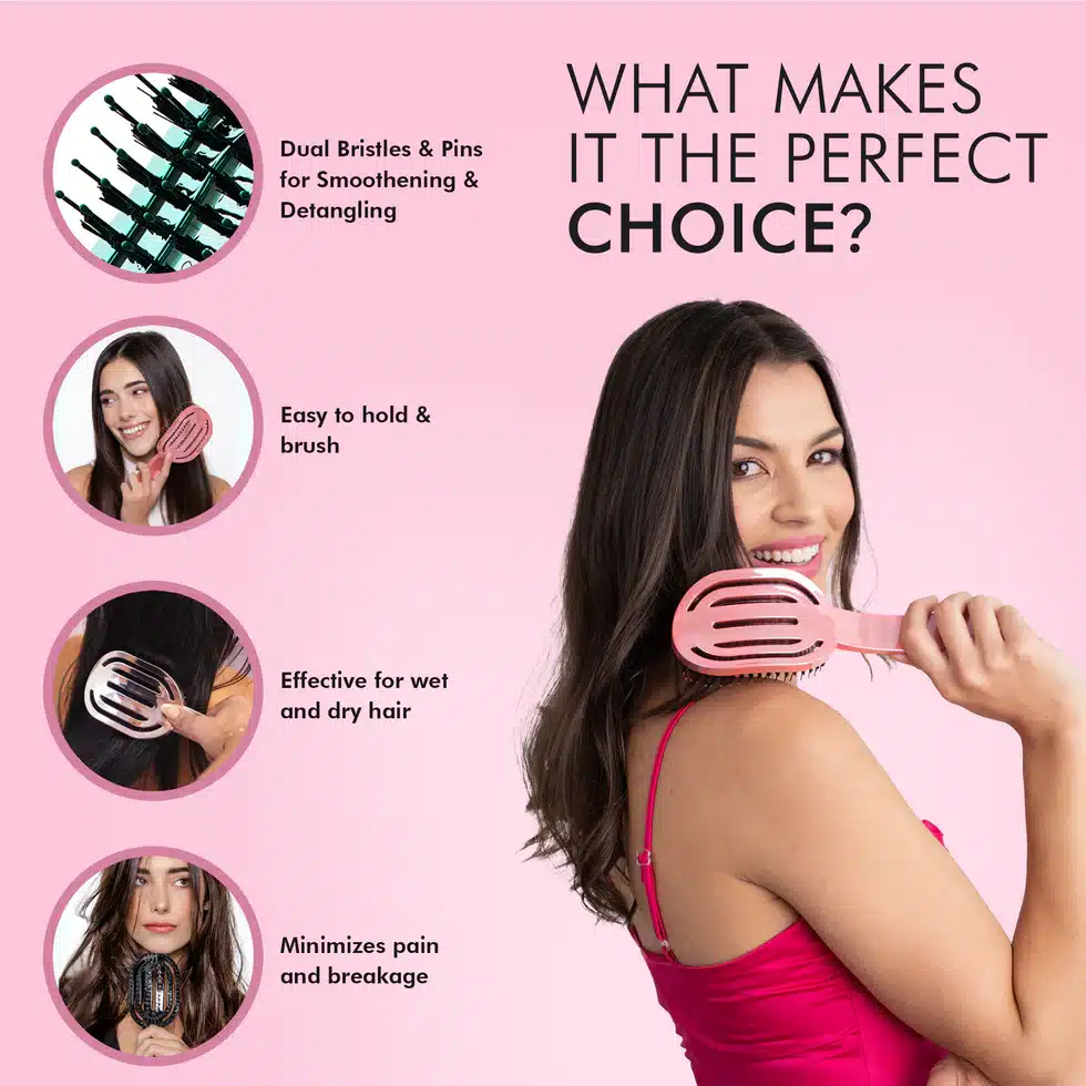 Moyoko Hailo Detangling Brush (Gun Chrome) - Image 7