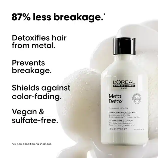 L'Oréal Professionnel Metal Detox Shampoo for Hair Breakage Protection - 300ml - Image 9