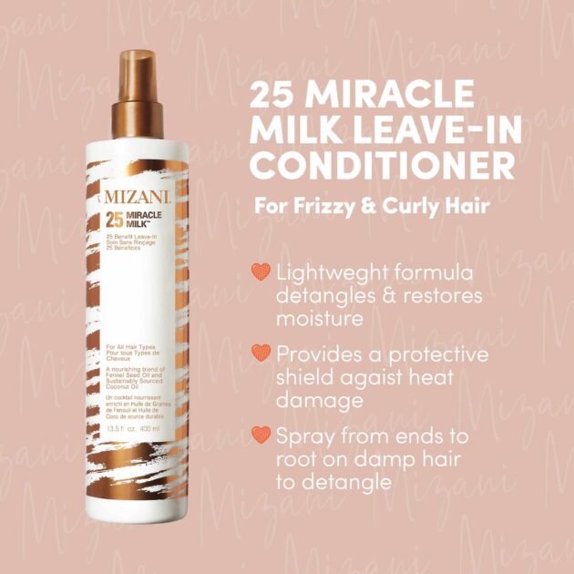 Mizani 25 Miracle Hair Milk - Nourishing, Leave-In Hair Conditioner - 400ml - Image 2