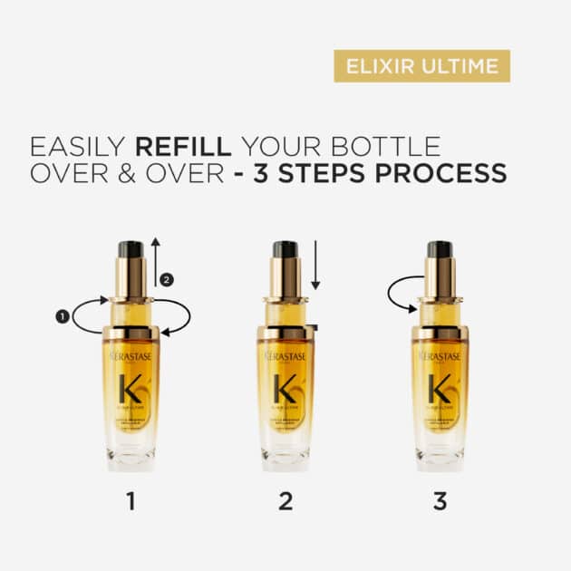 Kérastase Elixir Ultime L'Huile Originale Refillable Multi-Benefit Leave-In Hair Oil - 75ml - Image 4