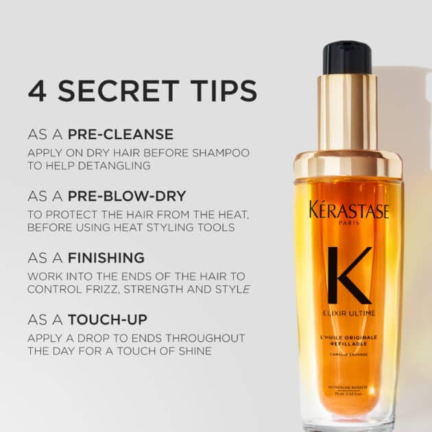 Kérastase Elixir Ultime L'Huile Originale Refillable Multi-Benefit Leave-In Hair Oil - 75ml - Image 8