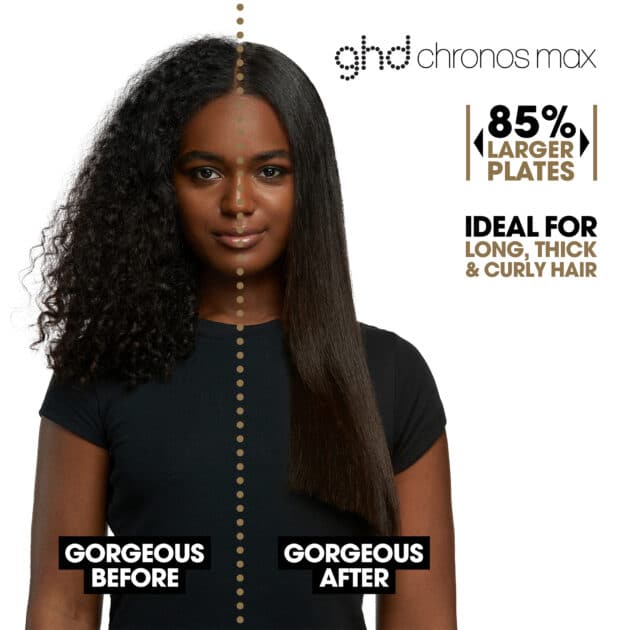 Ghd Chronos Max Best Wide Plate Hair Straightener (43mm Plate) Black - Image 6