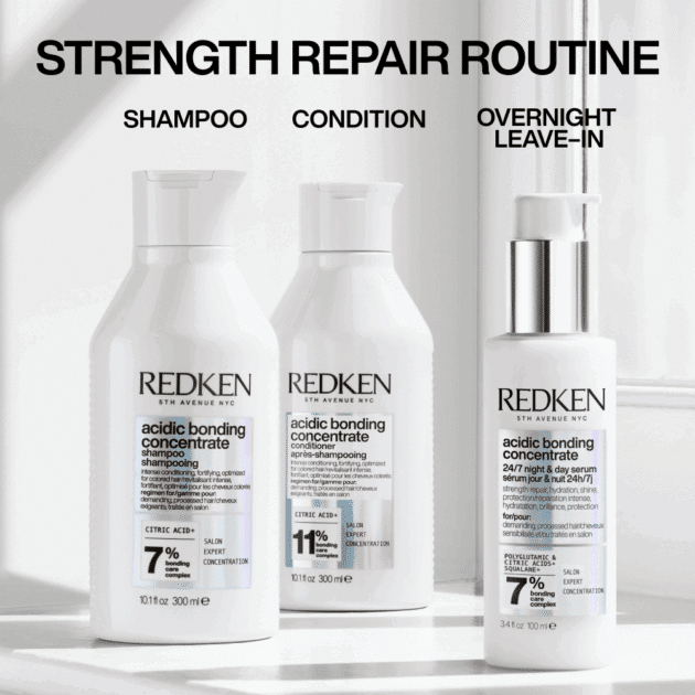 Acidic Bonding Concentrate 24/7 Night & Day Hair Serum - Repairs Damaged Hair - 100ml - Image 7