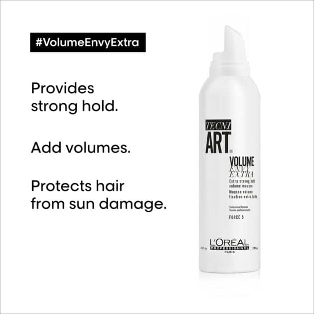 L'Oréal Professionnel Tecni.ART Full Volume Extra - Strong Hold Hair Mousse - 250ml - Image 3