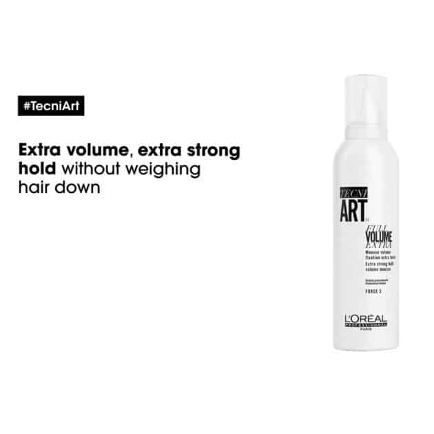 L'Oréal Professionnel Tecni.ART Full Volume Extra - Strong Hold Hair Mousse - 250ml - Image 4
