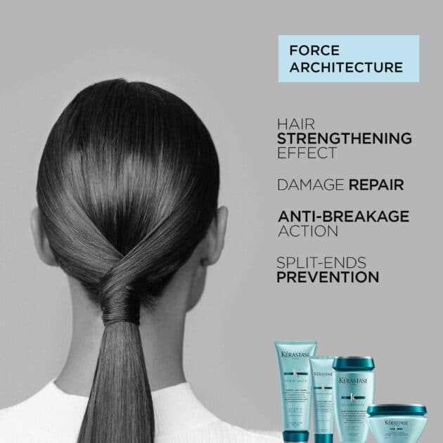 Kérastase Resistance Bain Force Architecte Repairing Shampoo for Damaged Hair - 250ml - Image 2