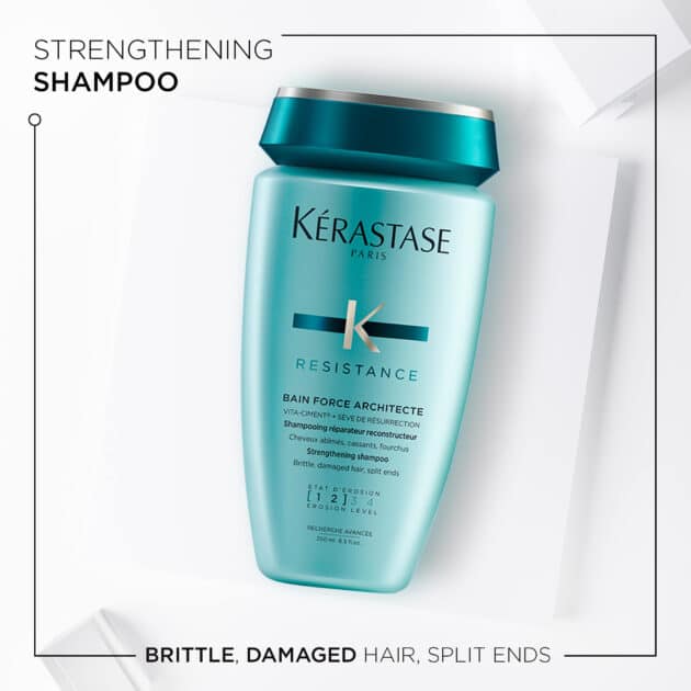 Kérastase Resistance Bain Force Architecte Repairing Shampoo for Damaged Hair - 250ml - Image 4