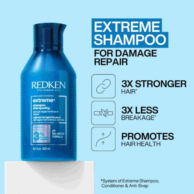 Redken Extreme Hair Strengthening & Restoring Shampoo for Weak & Damaged Hair - 300ml - Image 4
