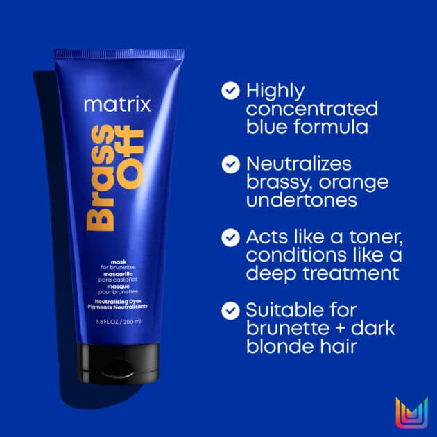 Matrix Brass Off Neutralization Mask for Brunettes with Brassy Tones- 200ml - Image 2