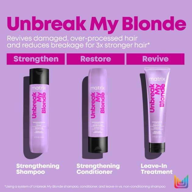 Matrix Unbreak My Blonde Leave-in Treatment for Highlighted & Damaged Hair - 150ml - Image 5
