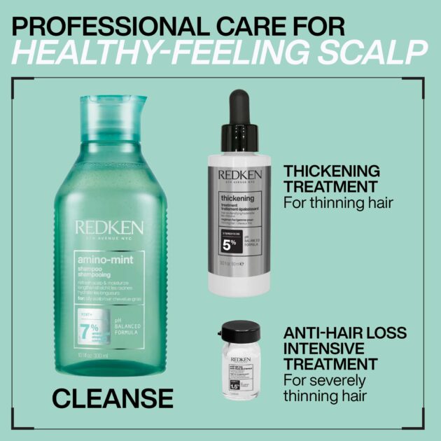 Redken Amino Mint Cooling Scalp Shampoo for Oily Hair & Irritated Scalps - 300ml - Image 5