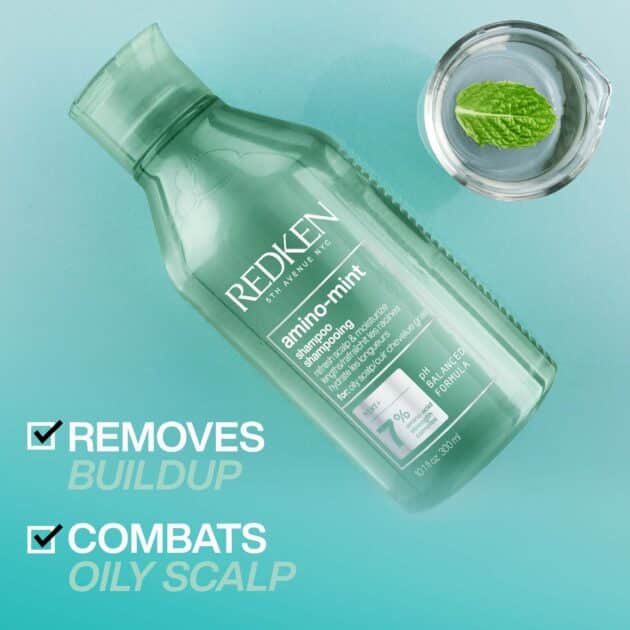 Redken Amino Mint Cooling Scalp Shampoo for Oily Hair & Irritated Scalps - 300ml - Image 6