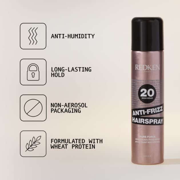 Redken Anti-Frizz 20 Hairspray – Long-Lasting Hold & Strong, Shiny Finish - 250ml - Image 2