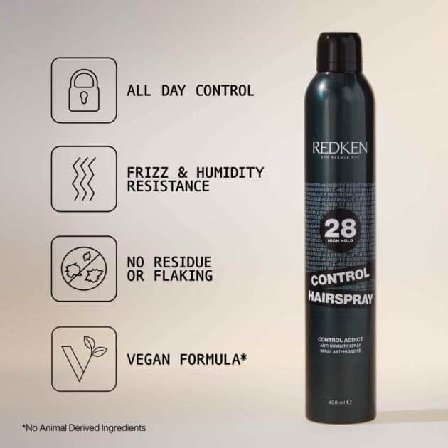 Redken Control 28 Hairspray - 24-Hour Extra Strong Hold, Anti-Humidity Hairspray - 400ml - Image 2
