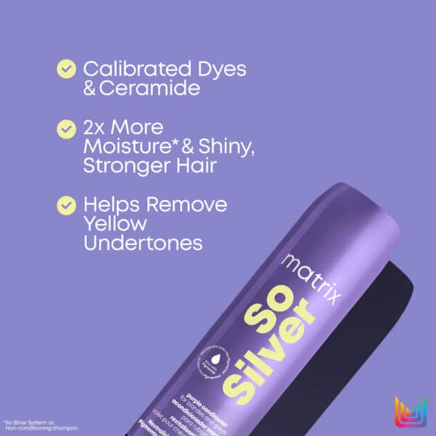 Matrix So Silver Purple Pigmented Conditioner for Blonde and Silver Hair - 300ml - Image 8