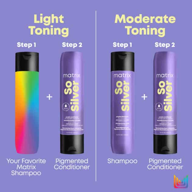 Matrix So Silver Purple Pigmented Conditioner for Blonde and Silver Hair - 300ml - Image 4