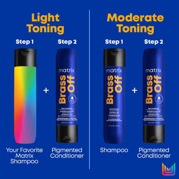 Matrix Brass Off Blue Pigmented Conditioner for Lightened Brunettes - 300ml - Image 7