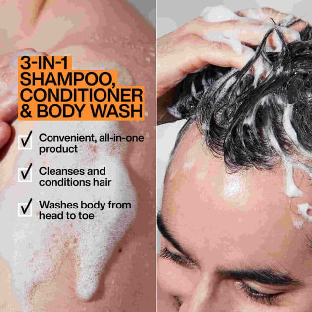 Redken Brews 3-in-1 Shampoo, Conditioner and Body Wash for Men - 300ml - Image 2