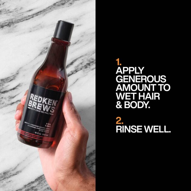 Redken Brews 3-in-1 Shampoo, Conditioner and Body Wash for Men - 300ml - Image 5