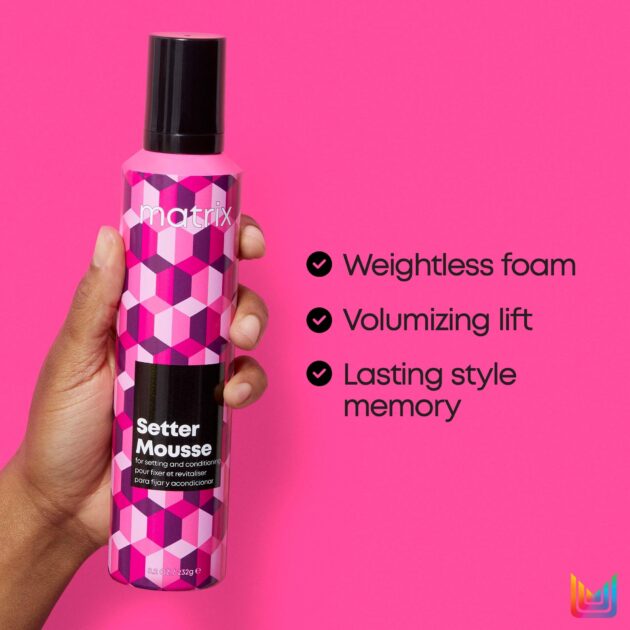 Matrix Styling Setter Mousse – Volumising Hair Mousse for Lift & Shine - 232g - Image 2