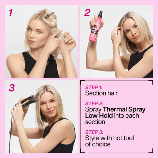 Redken Thermal Low Hold Hairspray - Lightweight Thermal Heat Protection Hairspray -250ml - Image 3