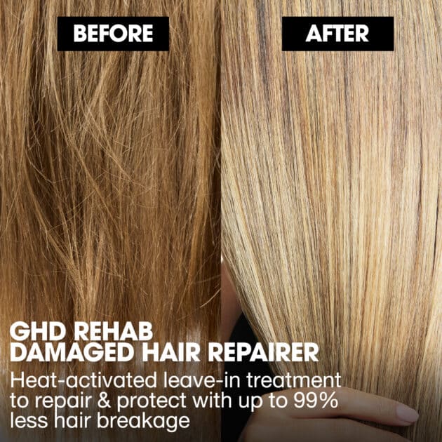 ghd Rehab Damaged Hair Repairer, Heat-Activated Leave-In Strengthening Treatment To Repair & Protect With Less Hair Breakage 95ml - Image 2