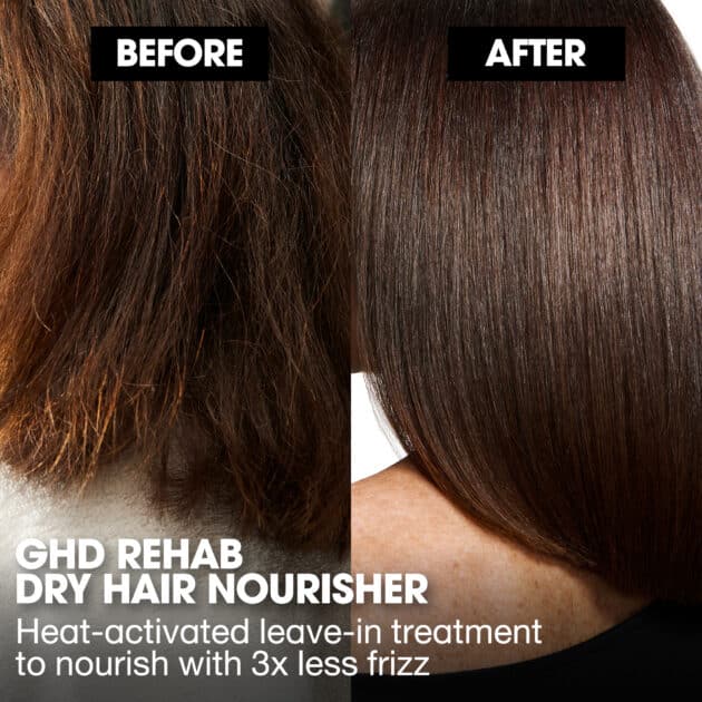 ghd Rehab Dry Hair Nourisher, Heat-Activated Leave-In Moisturising Treatment To Nourish With Less Frizz 95ml - Image 2