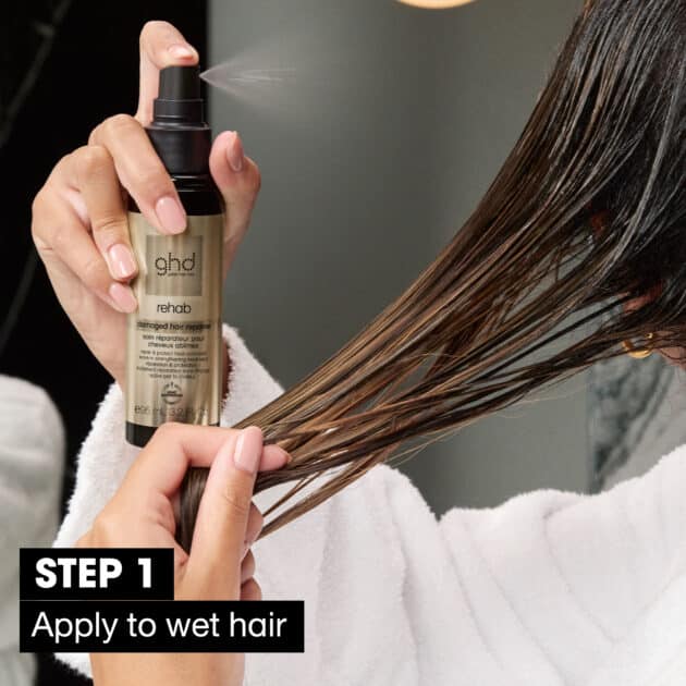 ghd Rehab Damaged Hair Repairer, Heat-Activated Leave-In Strengthening Treatment To Repair & Protect With Less Hair Breakage 95ml - Image 4