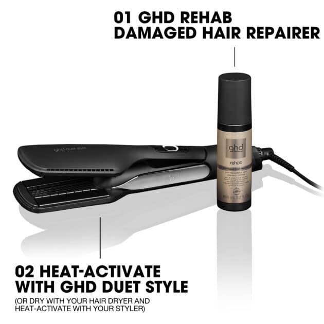 ghd Rehab Damaged Hair Repairer, Heat-Activated Leave-In Strengthening Treatment To Repair & Protect With Less Hair Breakage 95ml - Image 7