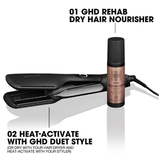 ghd Rehab Dry Hair Nourisher, Heat-Activated Leave-In Moisturising Treatment To Nourish With Less Frizz 95ml - Image 7