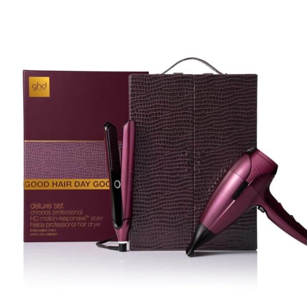 ghd Chronos & Helios Limited Edition Deluxe Gift Set - Hair Straightener & Hair Dryer in Cherry Chic
