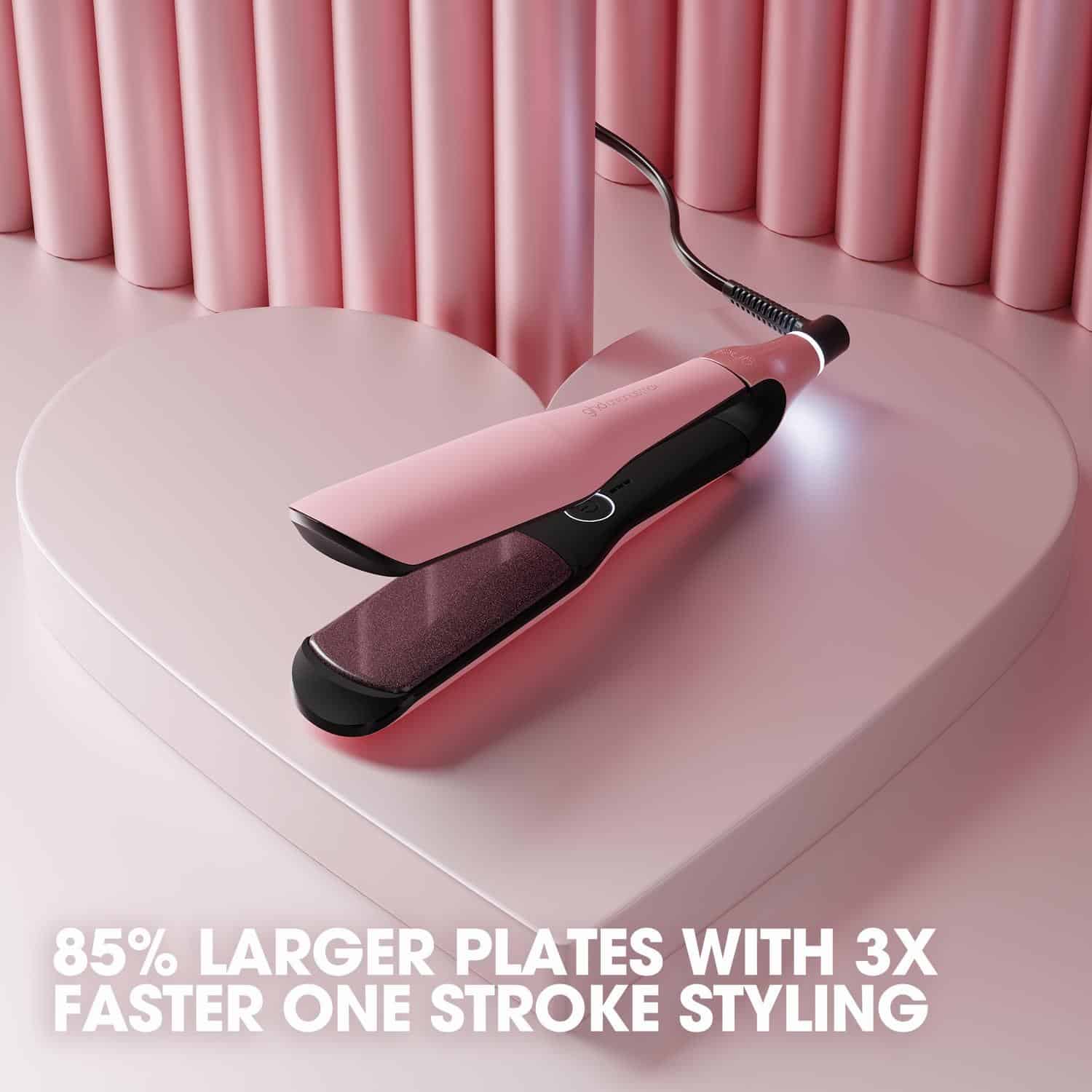 ghd Chronos Max Limited Edition Hair Straightener in Dusted Pink - With Matching Heat-Resistant Bag - Image 3