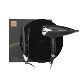 ghd Deluxe Chronos Hair Straightener and Helios Hair Dryer Festive Gift Set in Black