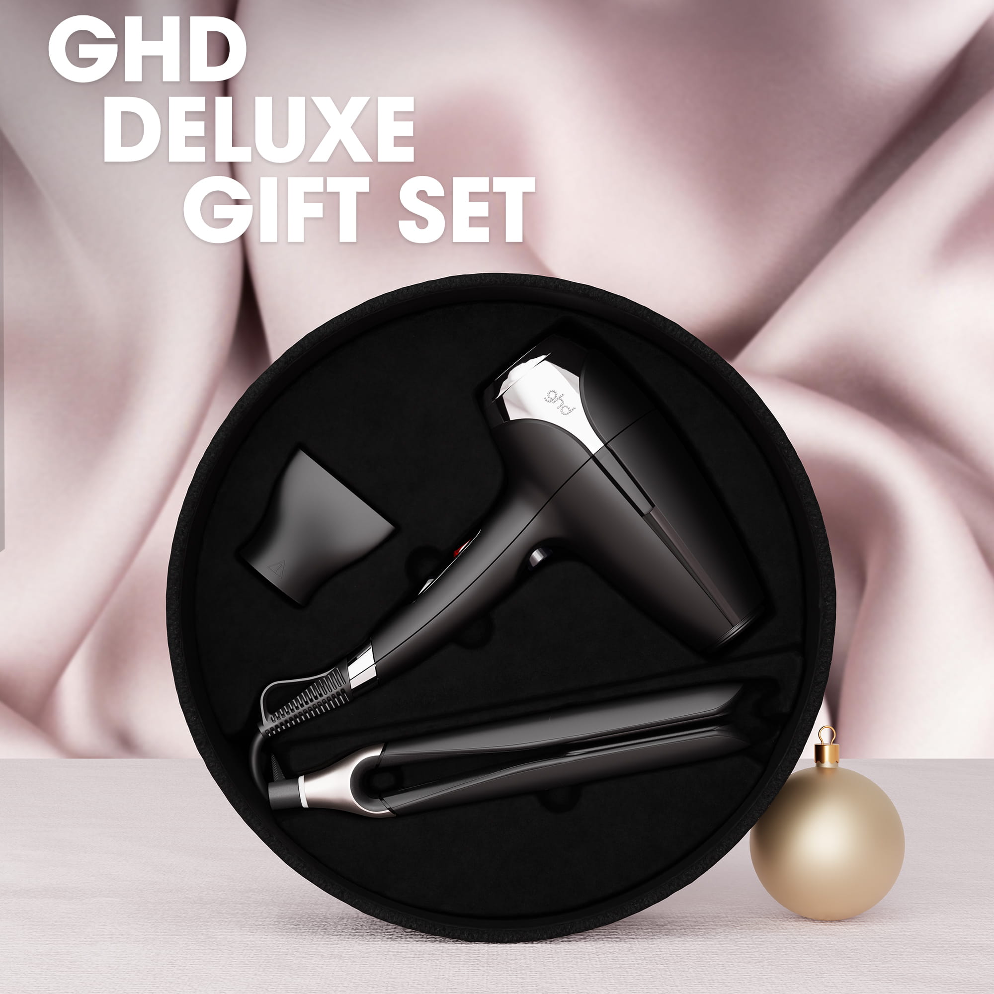 ghd Deluxe Chronos Hair Straightener and Helios Hair Dryer Festive Gift Set in Black - Image 2