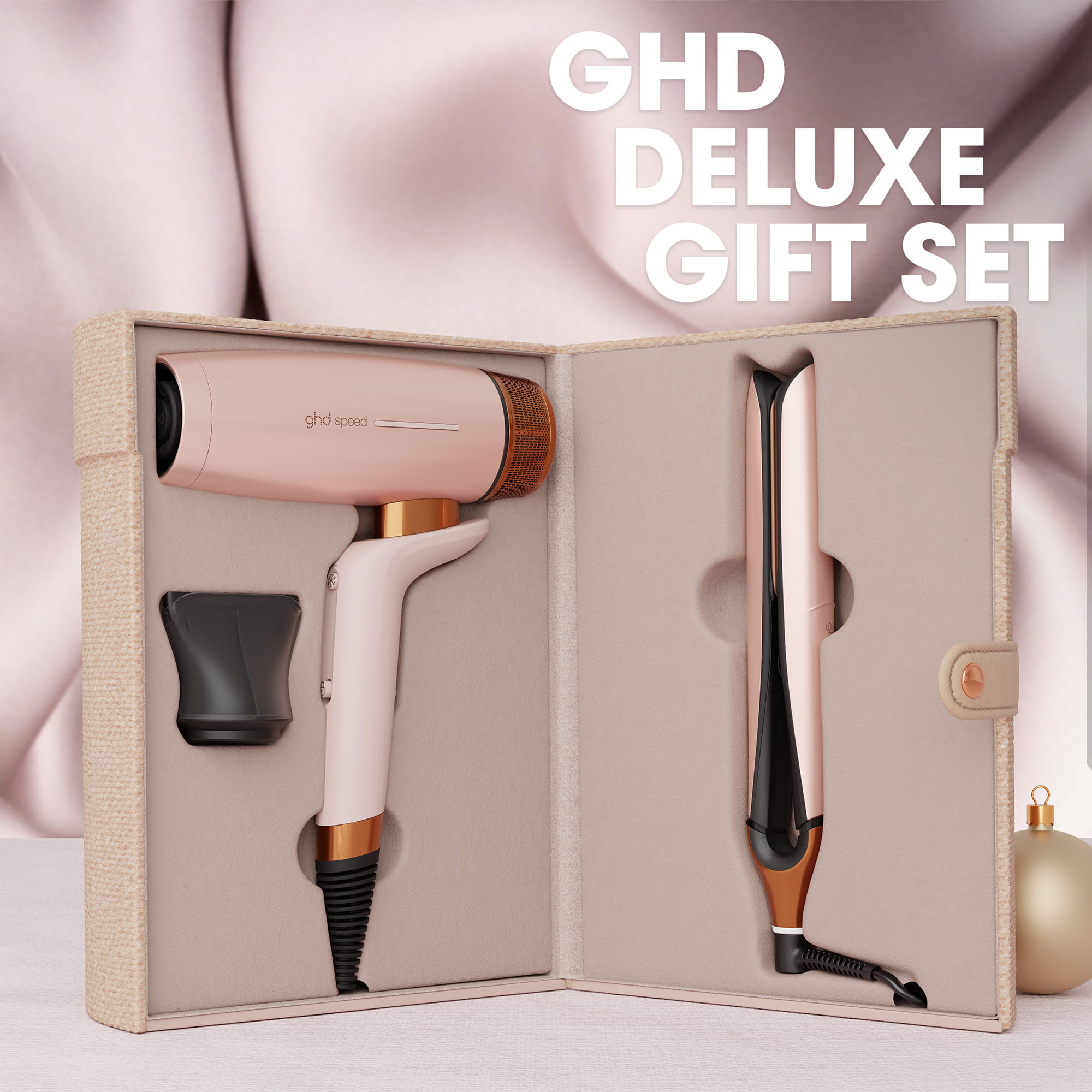 ghd Deluxe Speed Hair Dryer and Chronos Hair Straightener Festive Gift Set in Cashmere Beige - Image 2