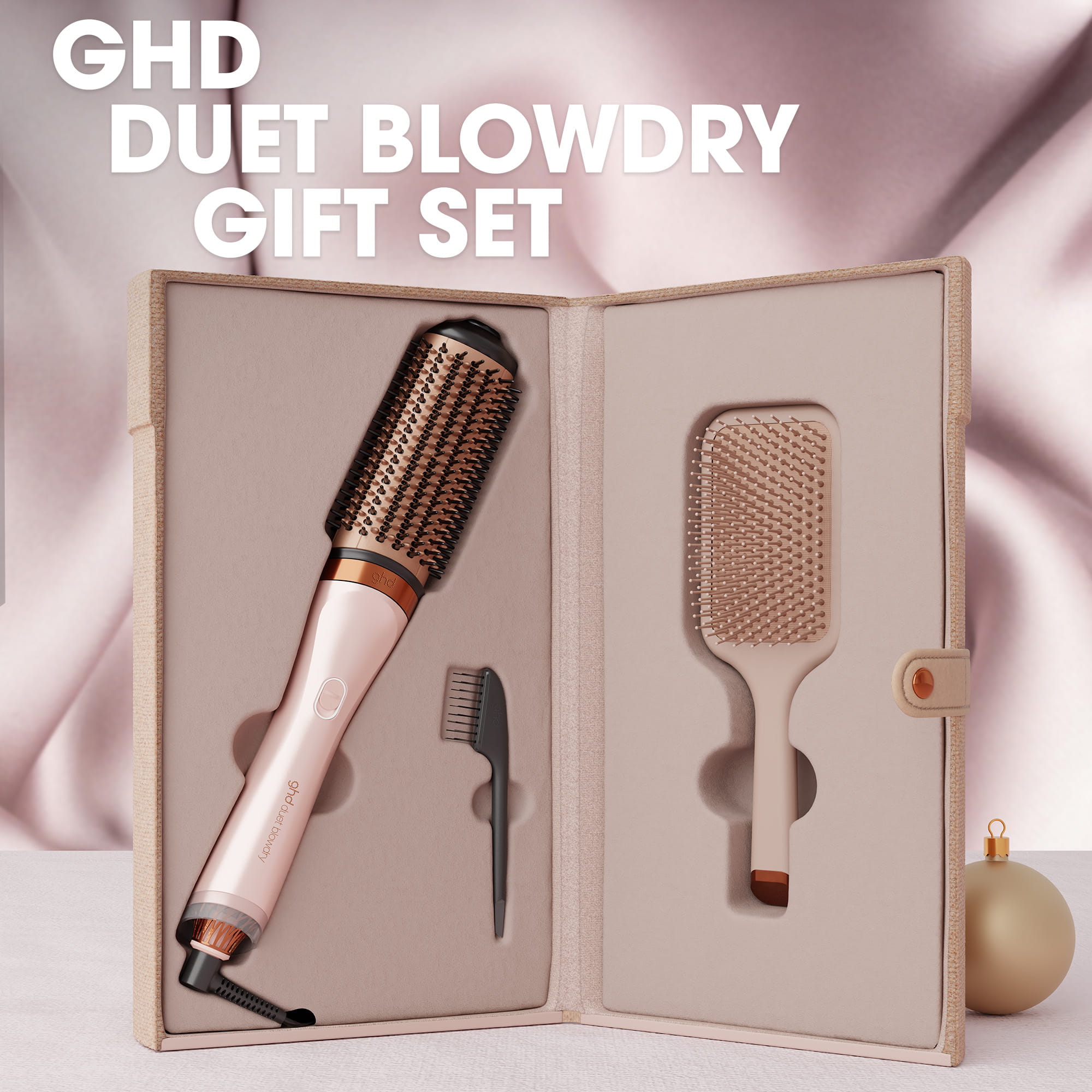ghd Duet Blowdry 2-in-1 Hair Dryer Brush Festive Gift Set In Cashmere Beige - Image 2