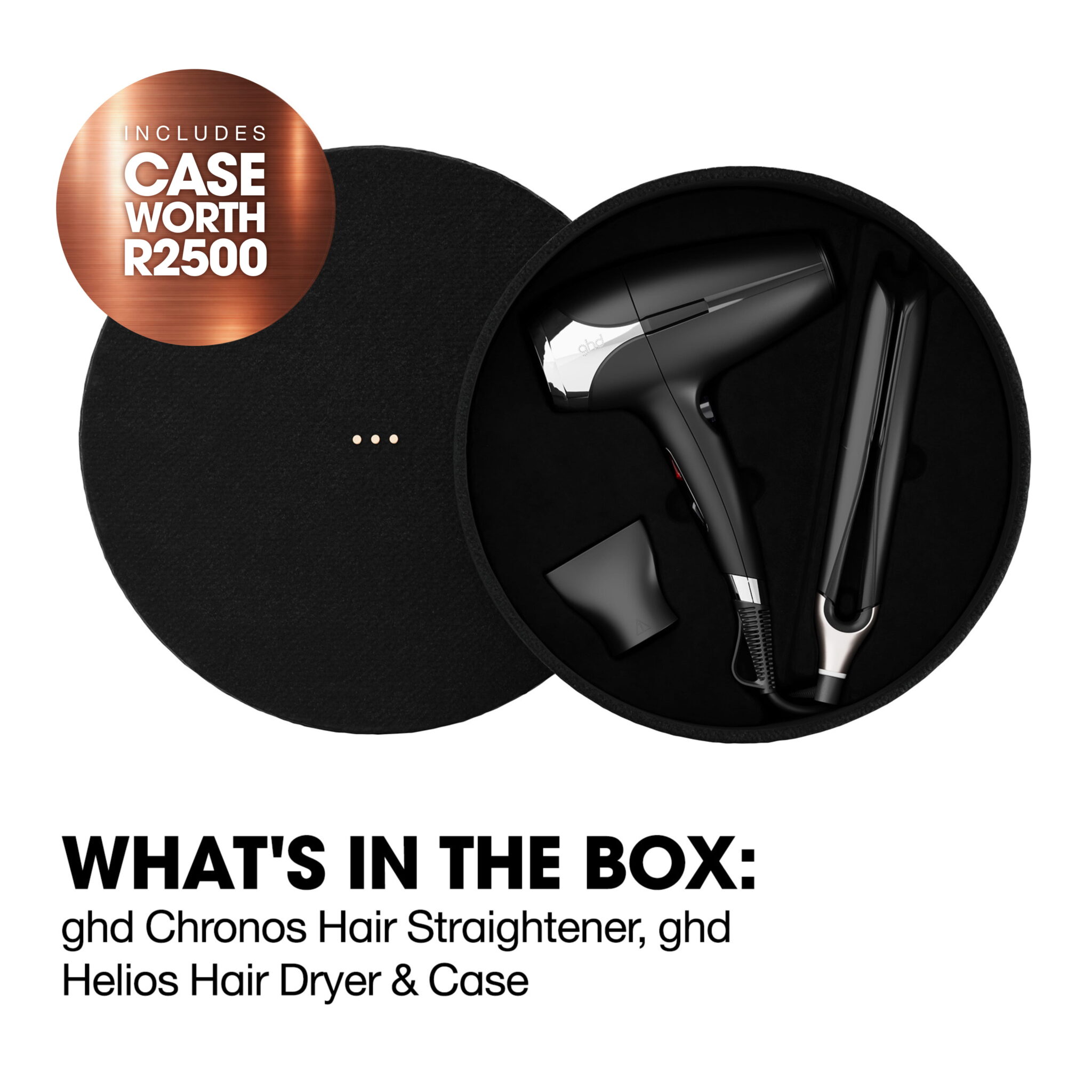 ghd Deluxe Chronos Hair Straightener and Helios Hair Dryer Festive Gift Set in Black - Image 5