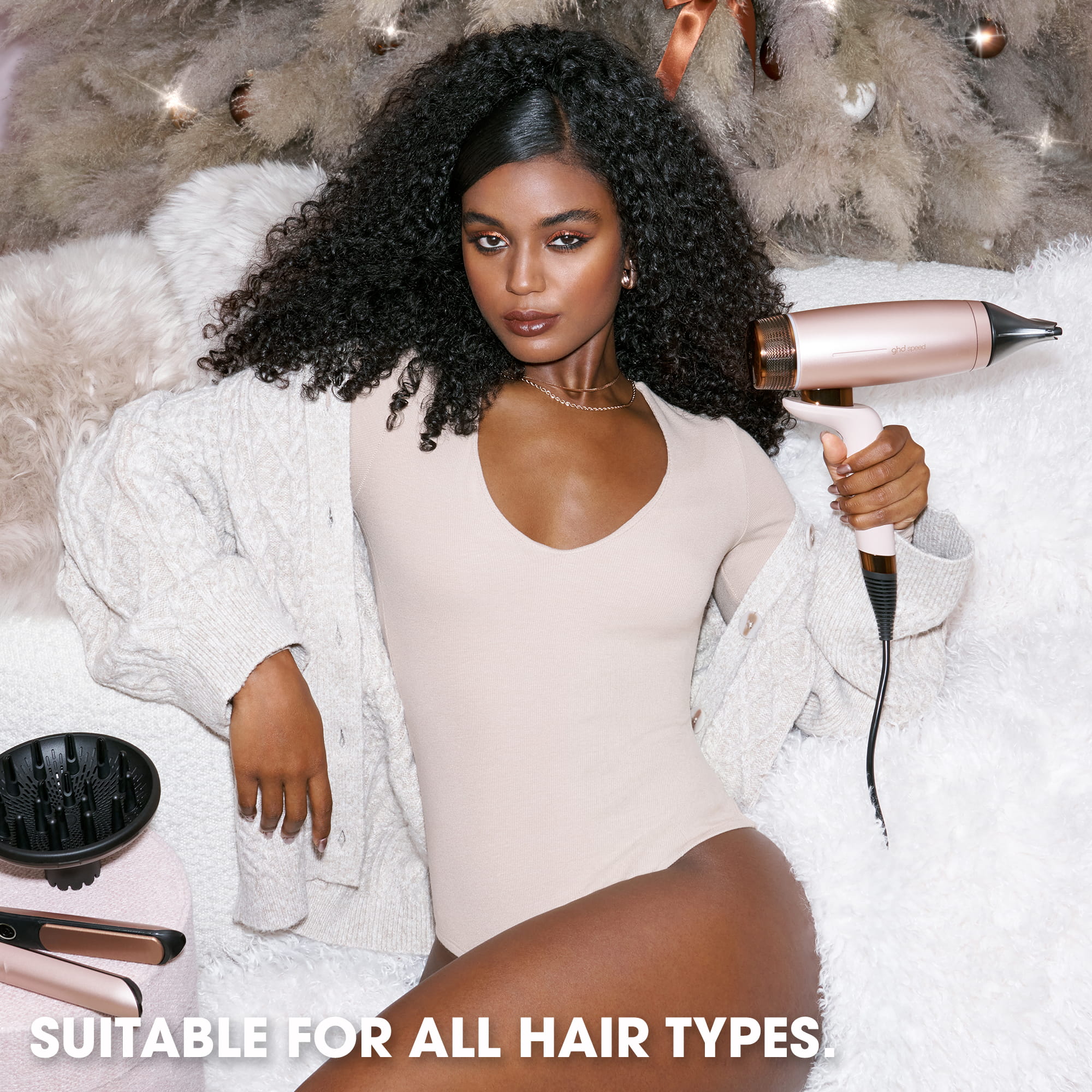 ghd Deluxe Speed Hair Dryer and Chronos Hair Straightener Festive Gift Set in Cashmere Beige - Image 7